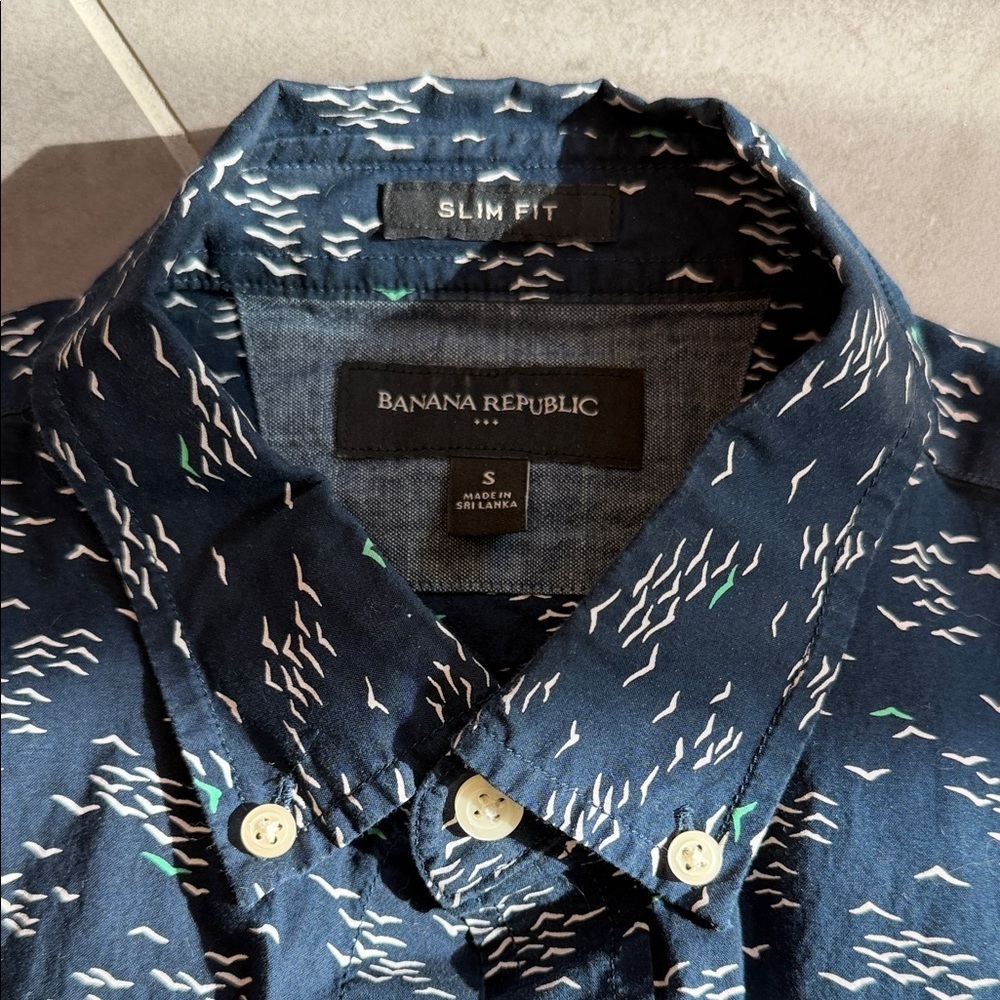 Men's Navy Patterned Shirts Set - Picture 5 of 5